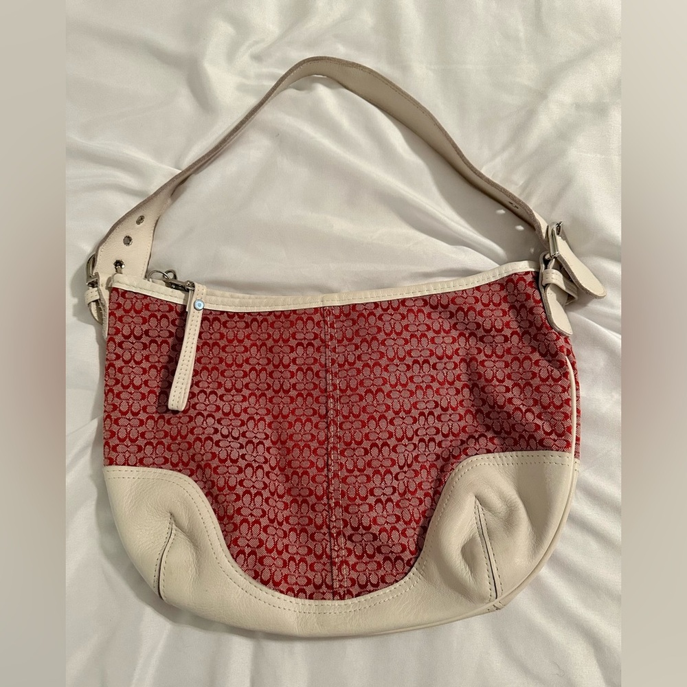 Coach Signature Leather Hobo Handbag #L4C-9956